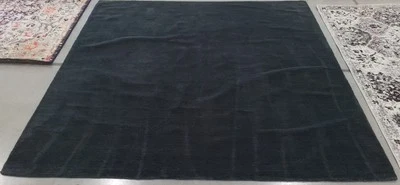 BLACK 8'-0" x 8'-0" Back Stain Rug, Reduced Price 1172775268 HIM610C-8SQ - Image 1 of 3