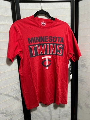 47 Brand Minnesota Twins T-Shirt Men’s Small Red MLB Licensed NWT 100% Cotton - Image 1 of 3