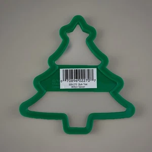 VINTAGE 1993 WILTON GREEN CHRISTMAS XMAS BULK TREE PLASTIC COOKING CUTTER ART - Picture 1 of 4