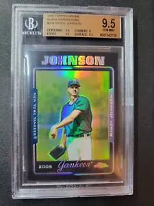 🌟 2005 Topps Chrome Randy Johnson #254 Black Refractor /225 BGS 9.5 GEM POP 1 - Picture 1 of 3