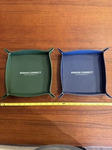 Period Correct - leather valet Snap tray - Set Of 2 - Picture 1 of 5