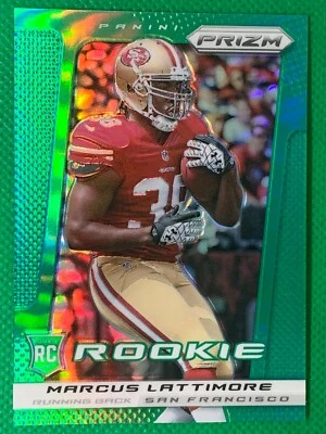 2013 Panini Prizm GREEN #263 Marcus Lattimore ROOKIE New Orleans Saints / 49ers - Image 1 of 3