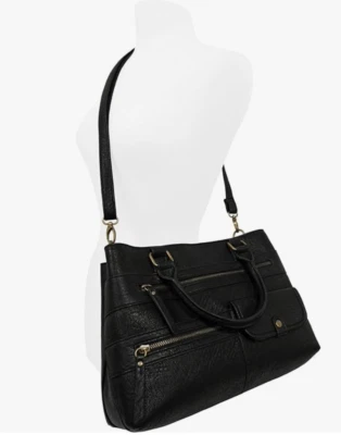 Nuevo Bolso de Mano Bueno of California Miraleste Negro Cuero Vegano Cartera Foto 1 de 4