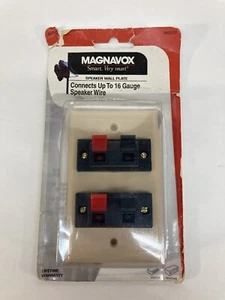 Magnavox Speaker Wall Plate Audio M62072 Almond Color NOS 16 Gauge - Picture 1 of 2