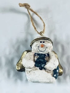 Eddie Walker Christmas Tree Snowman Angel W/ Halo Scarf Ornament Midwest - Picture 1 of 3