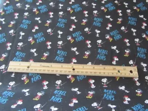 Tela de algodón Black Snoopy Rebel con patas BTY - Imagen 1 de 1