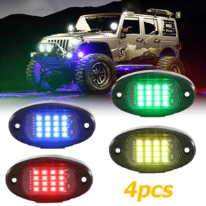 Kit de 4 cápsulas LED RGB luces de roca luces debajo de la carrocería con control bluetooth APP música - Imagen 1 de 12