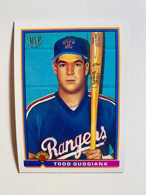 1991 BOWMAN #697 TODD GUGGIANA NM-MT MLB BASEBALL CARD - Image 1 of 2