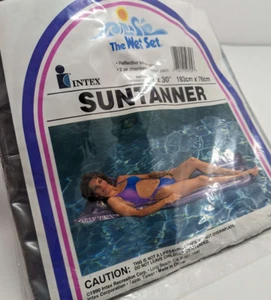 Vintage Intex The Wet Set Sun-Tanner aufblasbarer Pool Schwimmer 1990 72" x 30" NEU - Bild 1 von 4