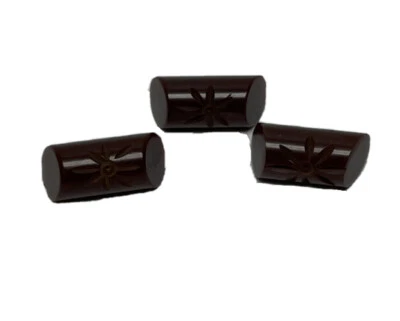 Lote 3 Botones Abrigo Baquelita Barril Palanca Marrón con Sol Tallado Foto 1 de 4