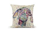 Goat animals Watercolour Art Linnen Cushion With filling or cover 40x40cm