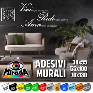ADESIVI STICKERS MURALI WALL MURO PARETE DECORAZIONI ARREDO CASA VIVI RIDI AMA - Imagen 1 de 1