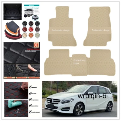 For Mercedes Benz B-Class Car Floor Mats Auto Carpets Custom leather Anti Slip - Image 1 of 4