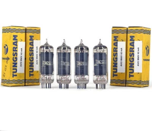 MATCHED QUAD 5763/6062 TUNGSRAM Tubo Lámpara De Reedición Válvula - Imagen 1 de 2