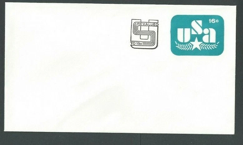 U586 15c Blue & Black Revalued To 15c Size 12 Mint Entire - Image 1 of 1