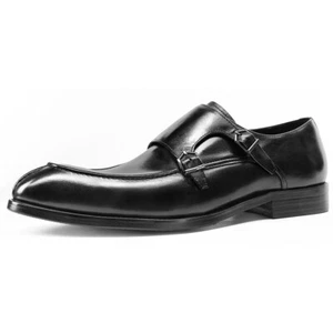 Business Formal Shoes Mens Korean Style Square Toe Slip on Workwear Oxfords Size - Picture 1 of 14