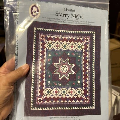 Starry Night- Marti Michell 8mo Not So Block of the Month Series Leaflet Month 6 - Image 1 of 4