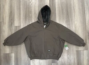 Key Men's Size 3XLR Bark Brown Insulated Duck Full Zip Hooded Coat NWT - Picture 1 of 10