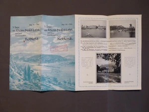 Reise - Faltprospekt 3 Tage an Rhein-Mosel-Lahn mit Koblenz, von 1928 - Picture 1 of 2