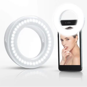 Selfie Ring Light Rechargeable Portable Clip-On Selfie Fill Light with 40 LED fo - Picture 1 of 12