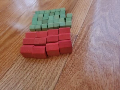 Vintage 1946 Monopoly Game Replacement wooden houses and hotels - Image 1 of 2