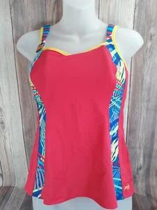 Panache Pink Multi color Print Tankini Swimsuit Top Size 34 DDD/F NWT NEW - Picture 1 of 5