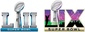 Philadelphia Eagles Super Bowl 52 LII and 59 LIX Logo Collector's Stickers P1017 - Picture 1 of 1