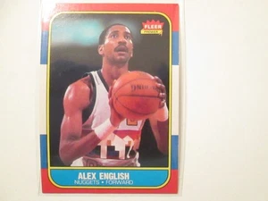 1986 Fleer Basketball Alex English Denver Nuggets nrmt - Picture 1 of 1