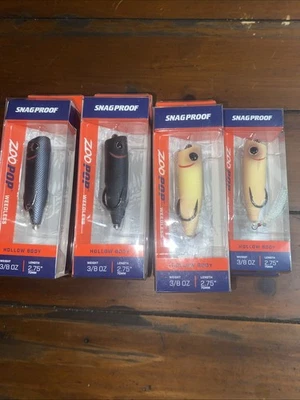 Snag Proof Zoo Pop Weedless Topwater Walking Lure - Choose Color