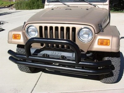 Rampage 8620 Double Tube Front Bumper - Fits 1976-1986 Jeep CJ & Wrangler - Image 1 of 3