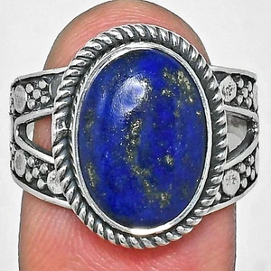 Premium Qualität Natürlicher Lapislazuli 925 Sterling Silber Ring Gr.8 Schmuck R-1732 - Bild 1 von 5