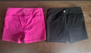 90 degree by reflex girls biker/cartwheel shorts black and Pink size M | 2 COUNT - Picture 1 of 4