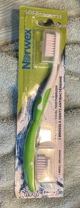 Norwex GREEN Silver Care Antibacterial Toothbrush + 1 Refill - Soft - New! - Picture 1 of 3