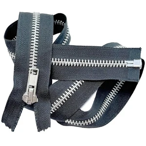 JN #8 Aluminium Metall Schwerlast Trennjacke Reißverschluss schwarz 580JN, 5" - 36" - Bild 1 von 27