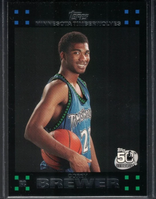 2007-08 Topps Corey Brewer RC #117 Minnesota Timberwolves - Image 1 of 1