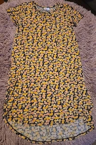 LuLaRoe Girls Floral Short Sleeve Dress Girls Size 12 - Picture 1 of 4