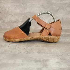Josef Seibel Shoes Womens Size 38 Mary Jane Floral Comfort 21550 Leather Flats - Picture 1 of 11