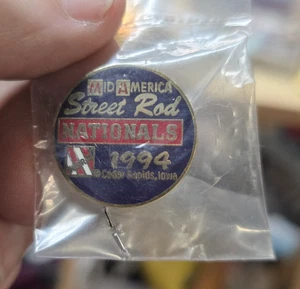 1994 NSRA Mid America Street Rod Nationals Cedar Rapids Automotive Hat Pin New - Picture 1 of 2