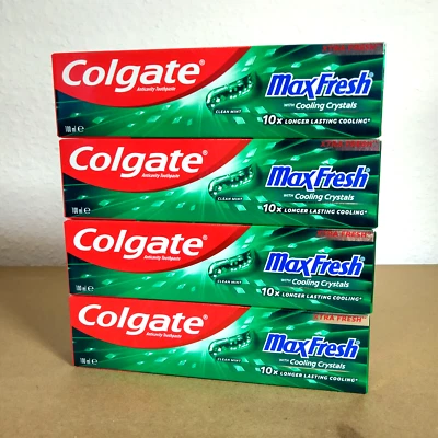 Colgate Max Fresh Clean Mint Zahncreme, Zahnpasta mit Cooling Crystals - 100ml