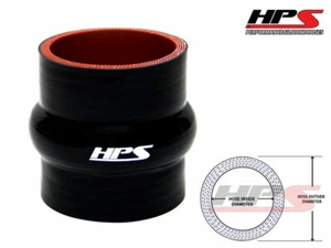 4" LONG HPS 1 3/8" 35mm 4-Ply Silicone Intercooler Turbo Coupler Tube Hose BLACK - Imagen 1 de 1