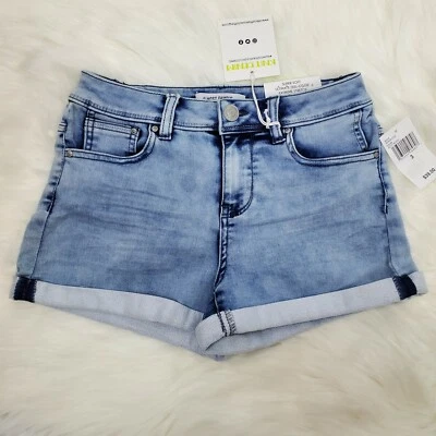 «Новый» почти известный Junior's подъем кислоты стирка трикотажа джинсовой ткани с манжетами шорты размер 3 - Изображение 1 из 4