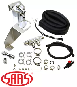 SAAS BAFFLED OIL CATCH CAN KIT FOR NISSAN NAVARA D40 YD25DDTI 2.5L I4 - Bild 1 von 2