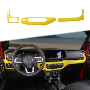 3x Interior Center Console Dashboard Instrument Strips For Wrangler JL JT 2024+ - Picture 1 of 9