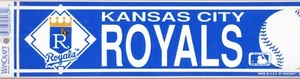 Vintage 1990 WinCraft KANSAS CITY ROYALS Bumper Sticker -New / Old Stock Unused  - Picture 1 of 1