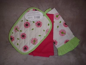 Juego de toallas de cocina y horno Lolita - diseño Ooops-a-Daisy - ¡Nuevo con etiquetas! - Imagen 1 de 2