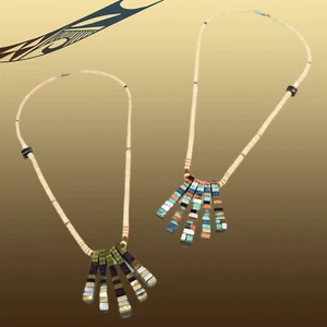 Handmade Charlene Reano Santo Domingo Double-Sided Stone Necklace - Picture 1 of 1