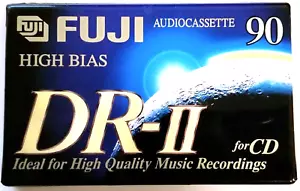 Cinta de casete de grabación en blanco Fuji DR-II 90, ¡NUEVA y SELLADA! - Imagen 1 de 5