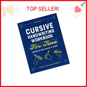 Cursive Handwriting Workbook for Teens: Exercises to Learn, Practice, and Improv - Picture 1 of 2