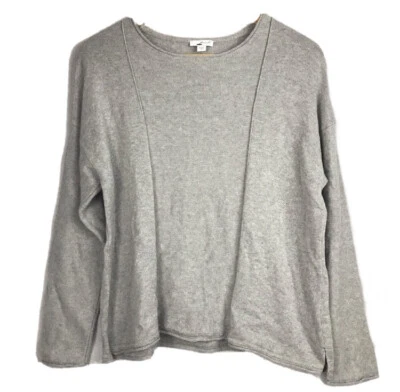 Top tejido PURE JILL by J. Jill gris manga larga cuello redondo XS Foto 1 de 4