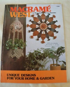 c1975 Booklet Macrame West by Margo Kaplin & Curt Hunsaker Home & Garden Designs - Picture 1 of 10